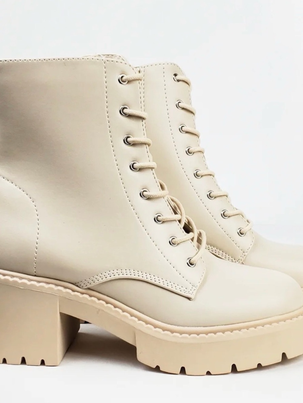 Madden Girl Talentt Combat Boots - Almond Size 7
